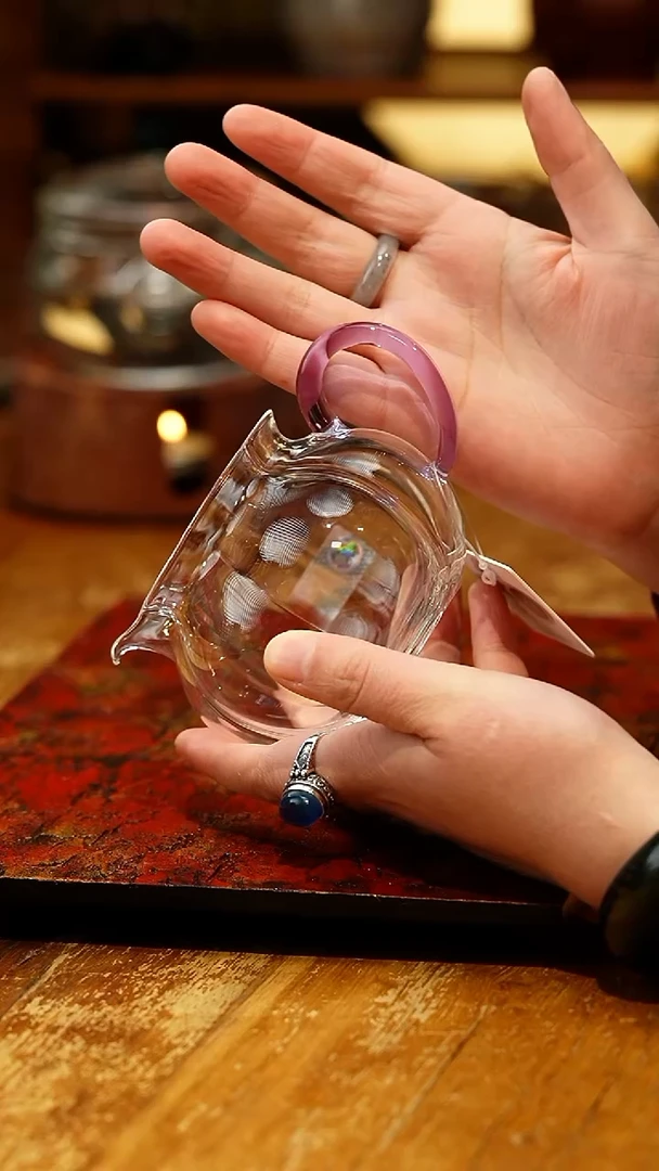【闪购商品】禾器/晶彩纳福茶海/浅紫色/定制版
