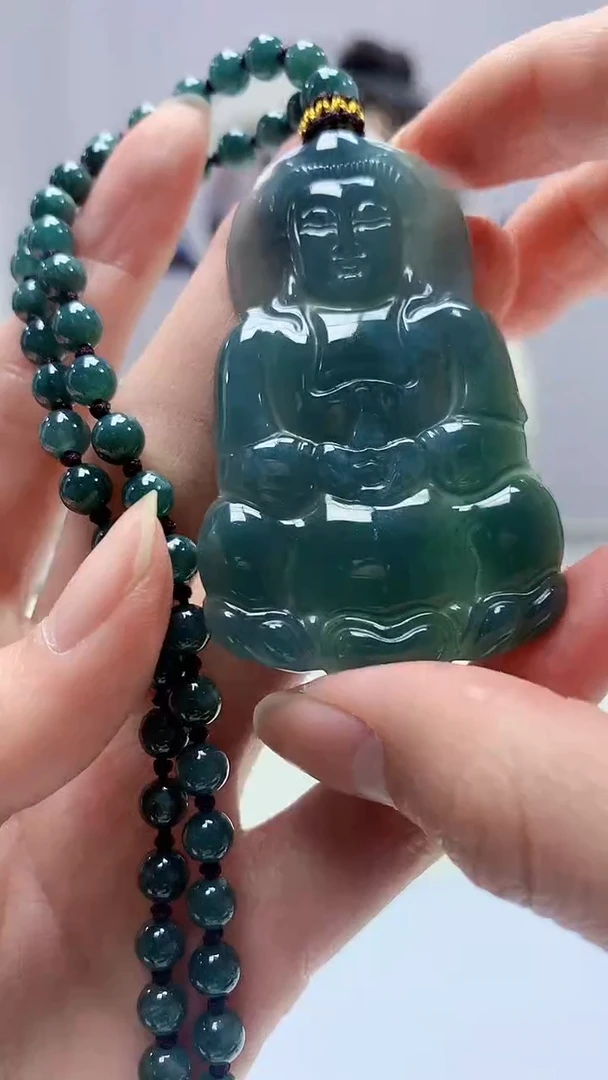 【闪购商品】定制翡翠未镶嵌4902zm-毛货挂件观音138