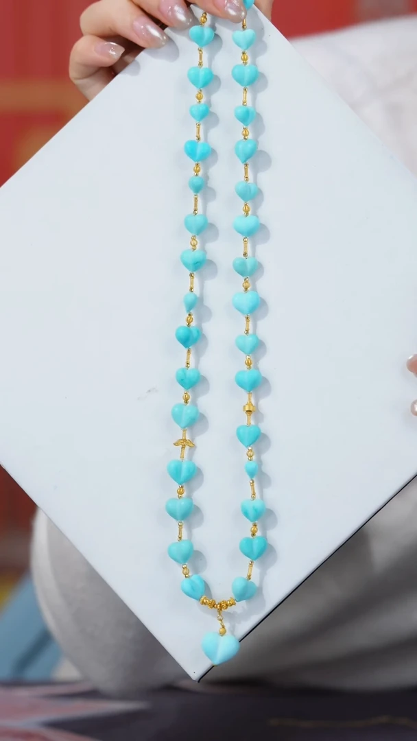 【闪购商品】绿松石项链18K金镶嵌1