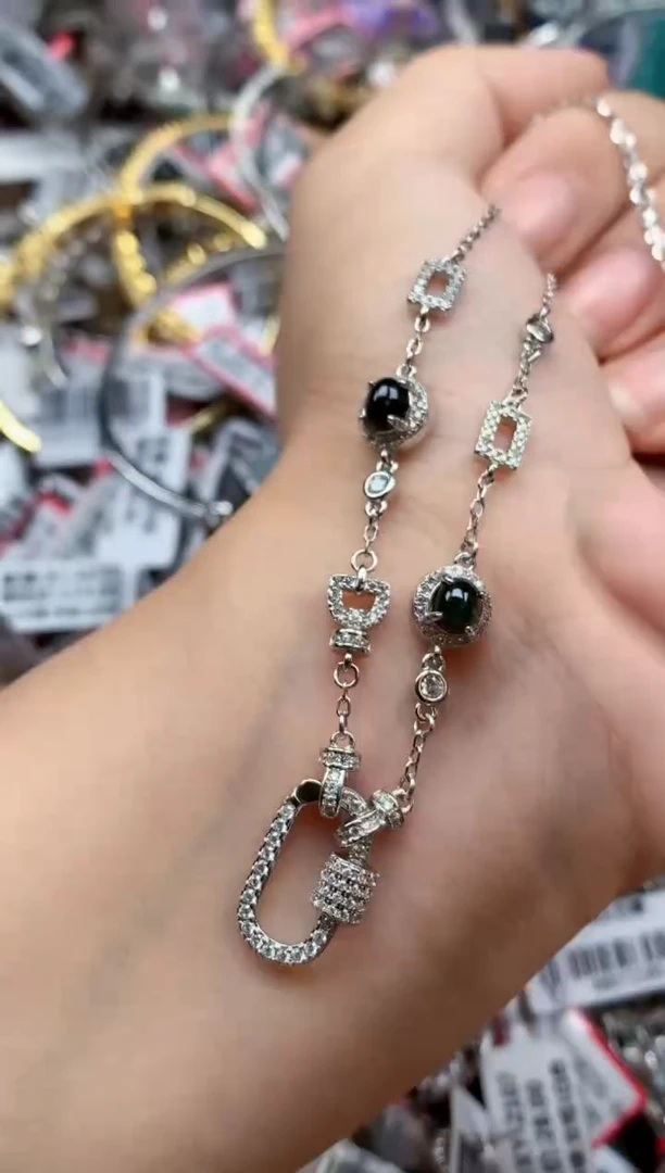 银S925镶嵌戒指翡翠天然A货缅甸翡翠