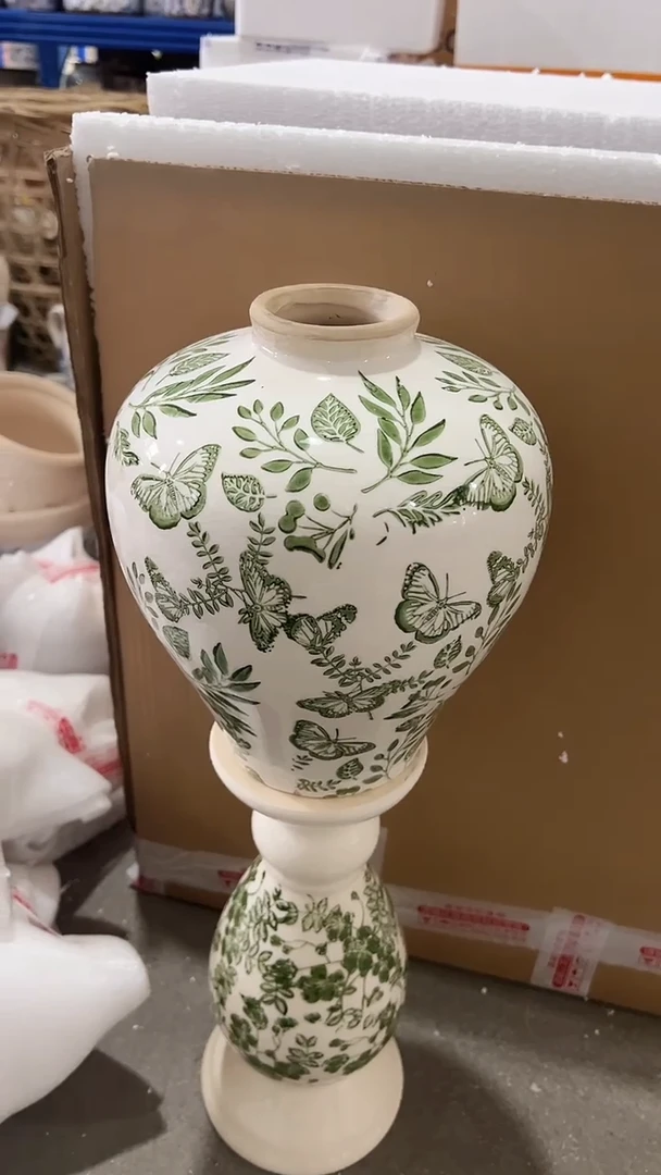 【闪购商品】陶瓷陶瓷花盆高23cm内口5.5cm