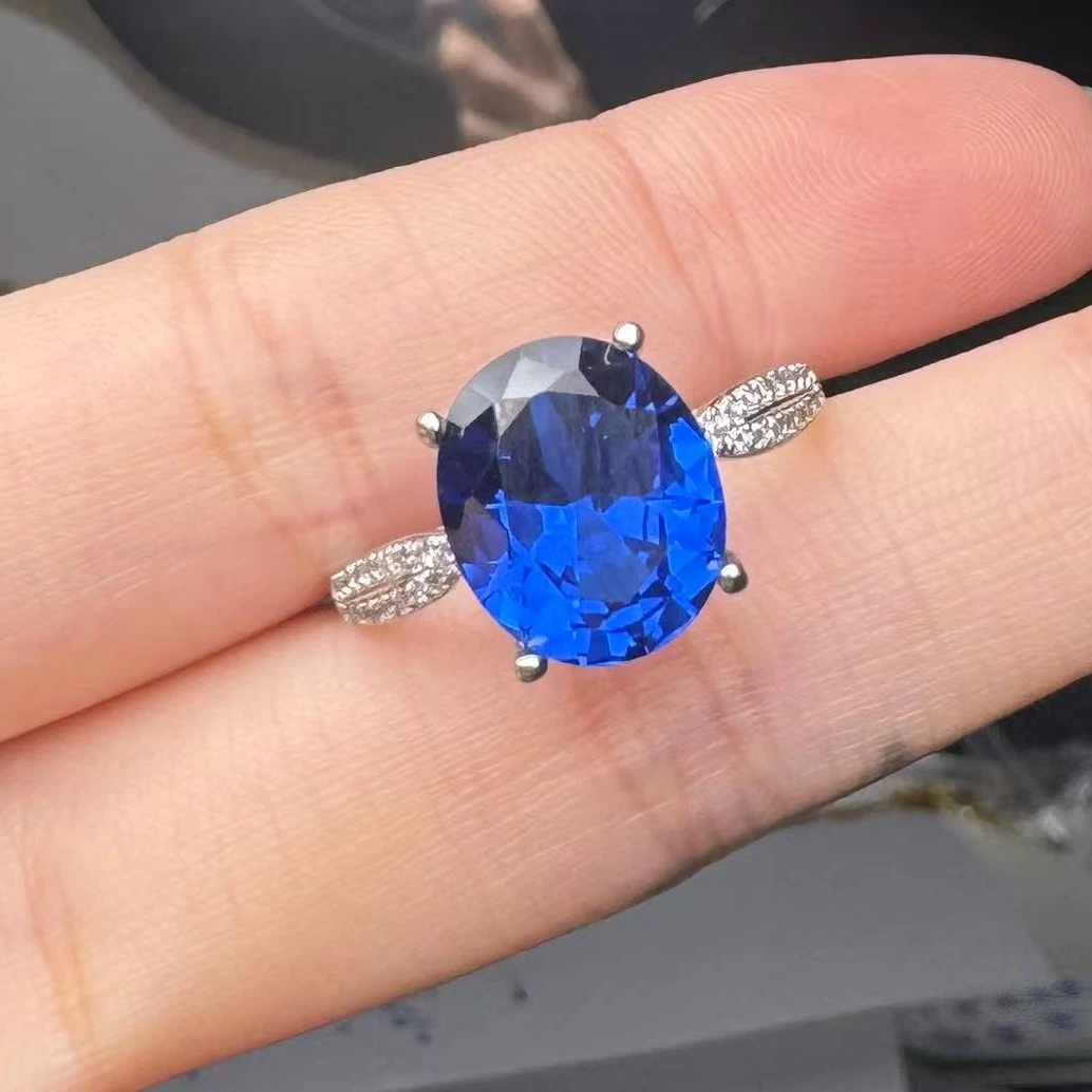 合成(培育)尖晶石气质时尚-精工合金培育戒指727