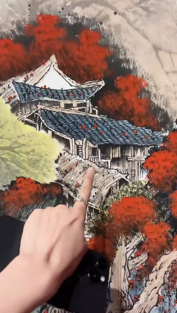 油画秦玉楼-4平尺 -山水-国画-01