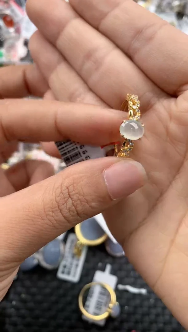 银S925镶嵌戒指翡翠888----6