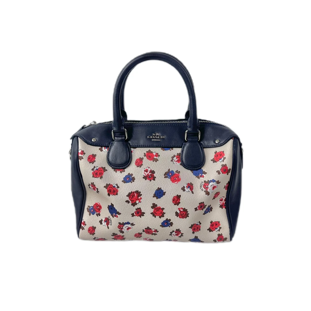 95新 COACH/蔻驰 PVC拼皮碎花波士顿单肩手提包 SH-30183-A