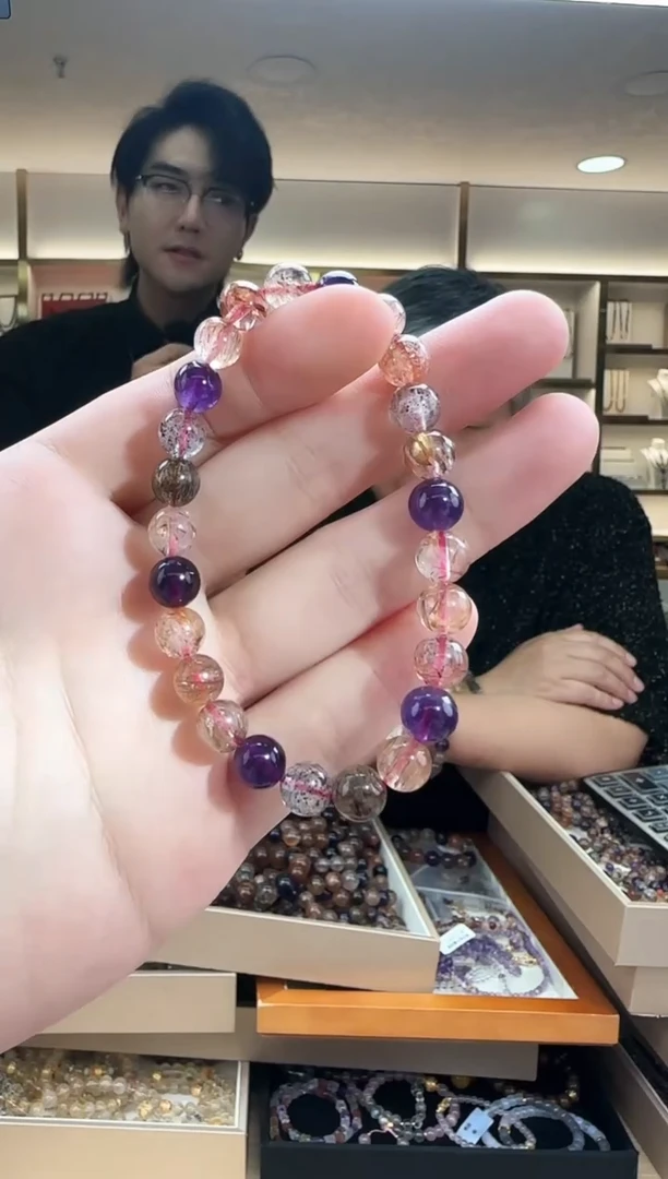 【闪购商品】水晶7+黑加仑超七手串库存有限售完即止未镶嵌