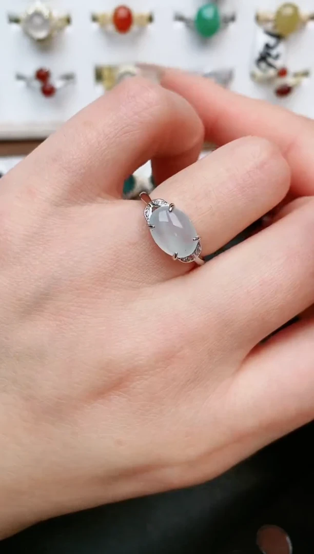 【闪购商品】翡翠戒指银S925镶嵌....