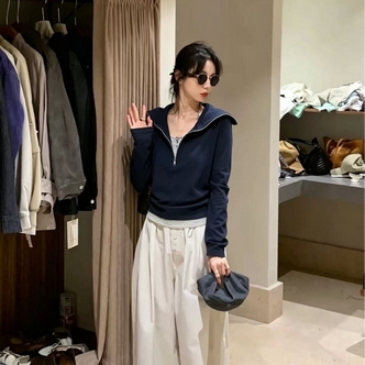 X105-X150秋季新款韩国高级感潮牌女装洋气时髦气质长袖