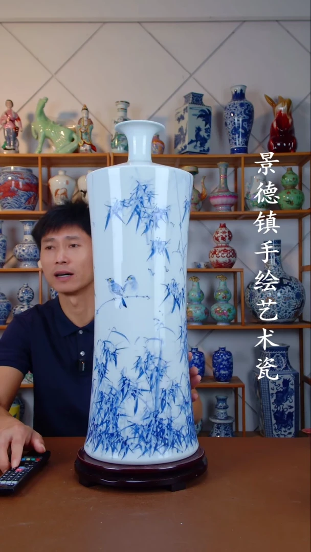 瓶景德镇手工手绘陶瓷摆件65