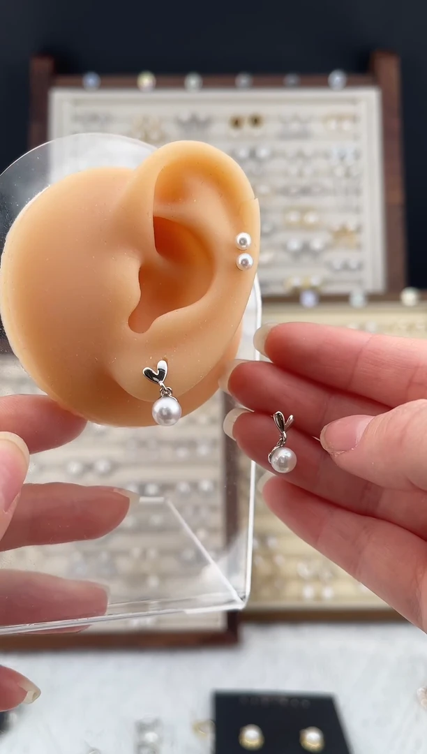 合金耳饰淡水珍珠6