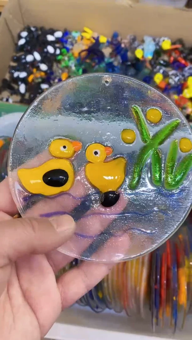 【闪购商品】琉璃手工艺品鸭子片片