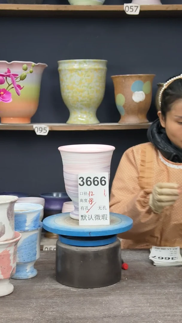 景德镇陶园花盆3666