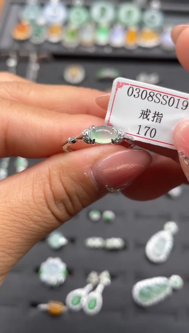 【闪购商品】翡翠戒指银S925镶嵌0308SS019