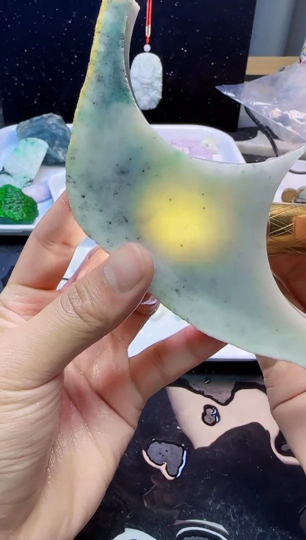 颈饰未镶嵌翡翠019天然A货翡翠