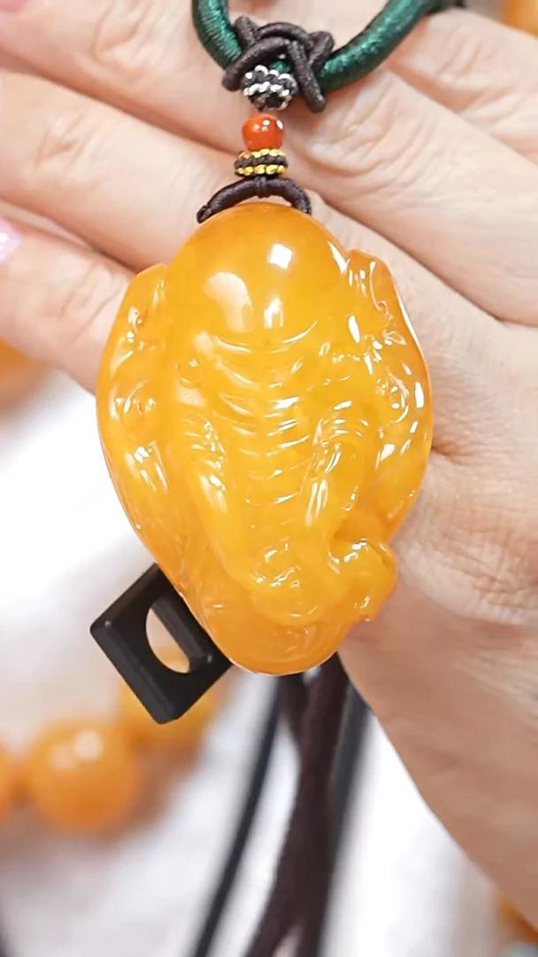 蜜蜡颈饰未镶嵌4104天然蜜蜡珠宝奇石云端妖孽全部保真