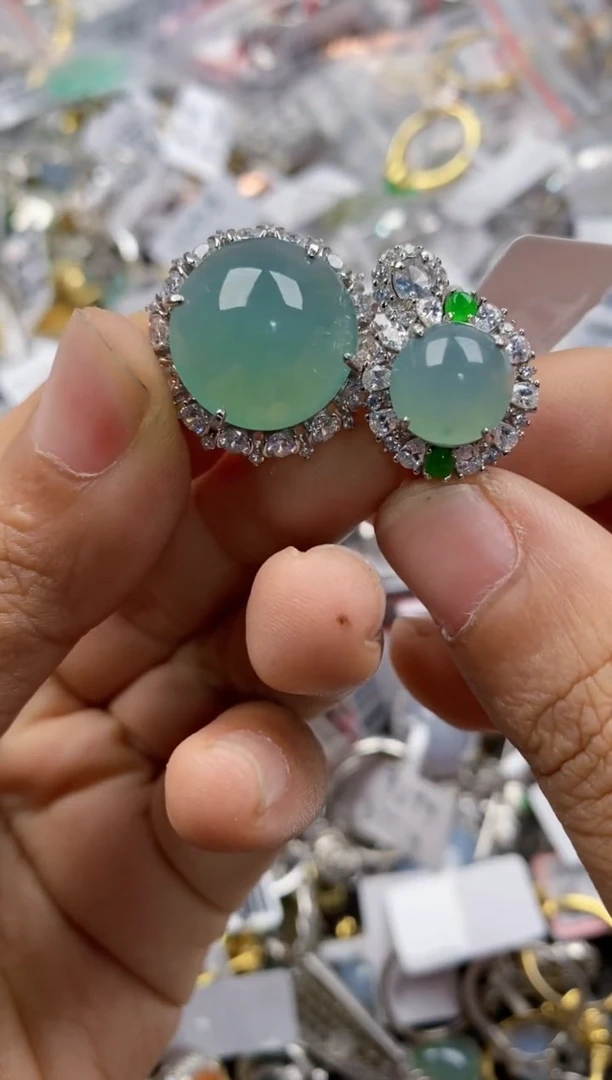 银S925镶嵌戒指翡翠555                   3