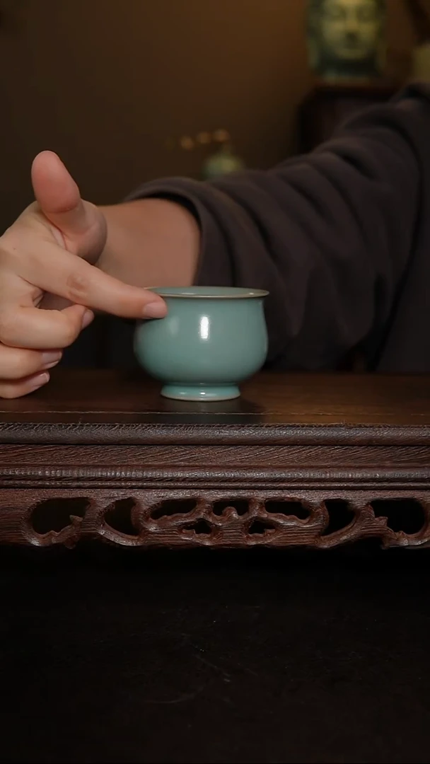 摆件仿古手工玉兰杯