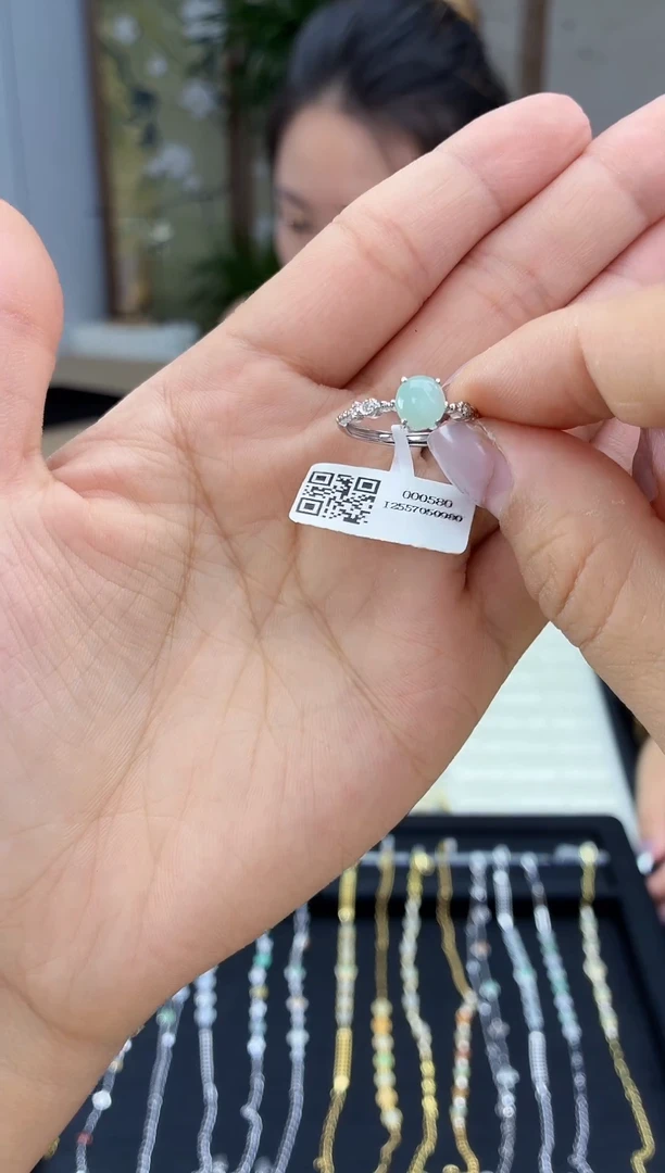 银S925镶嵌戒指翡翠111111