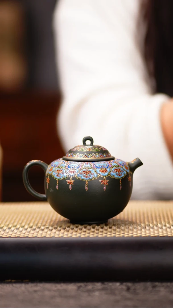 QMJ124绿泥珐琅珠帘