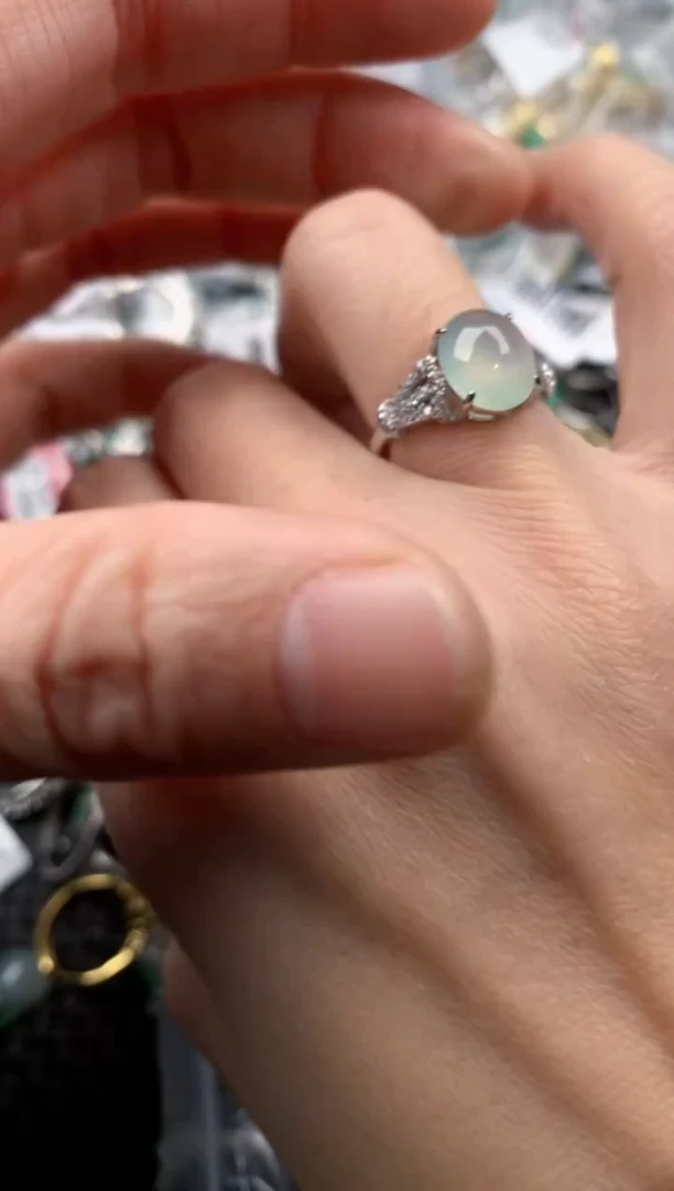 银S925镶嵌戒指翡翠2                              7