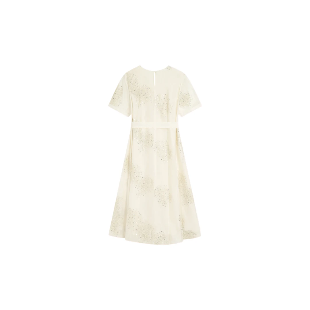 辛德瑞拉春设计款纯色百搭显瘦气质女士连衣裙885241L523