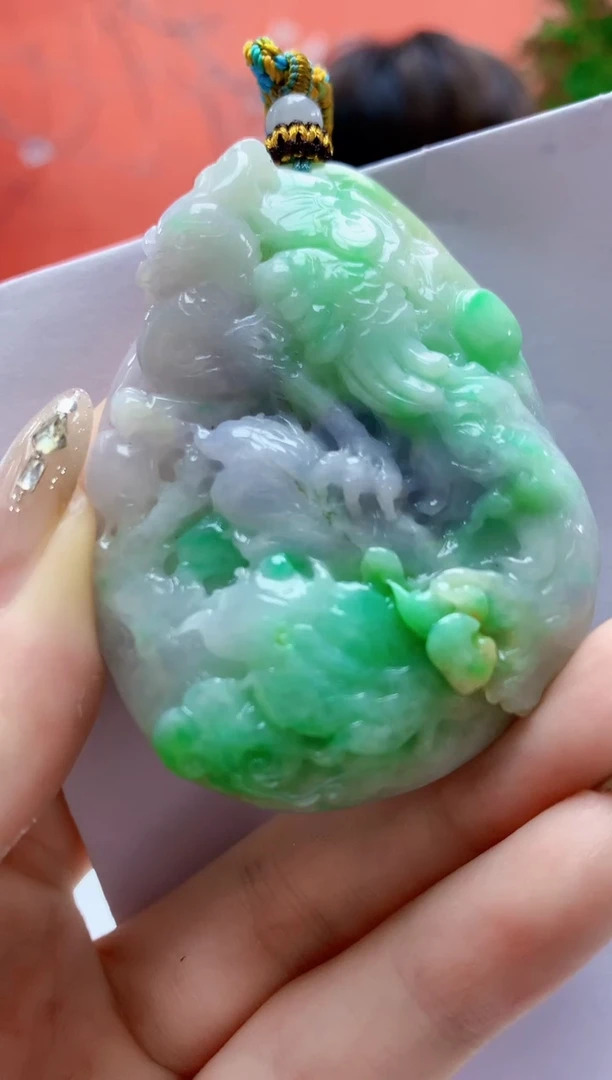 未镶嵌定制翡翠4868jw-毛货挂件225