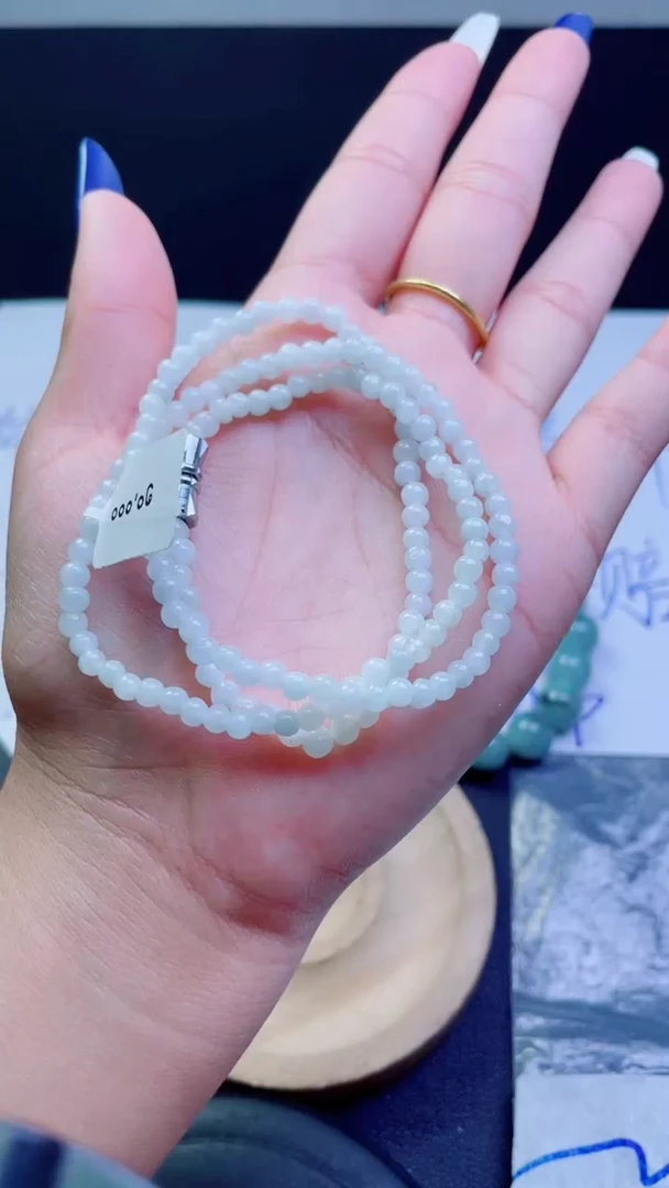 未镶嵌手链翡翠珠串