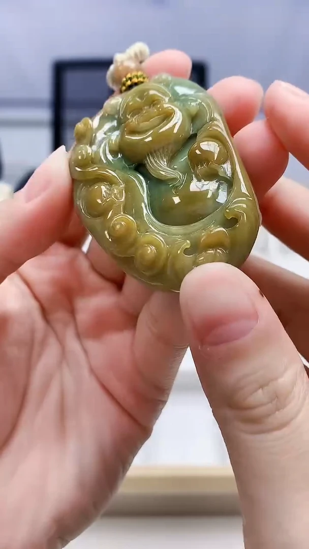 未镶嵌定制翡翠5028lr-毛货挂件61