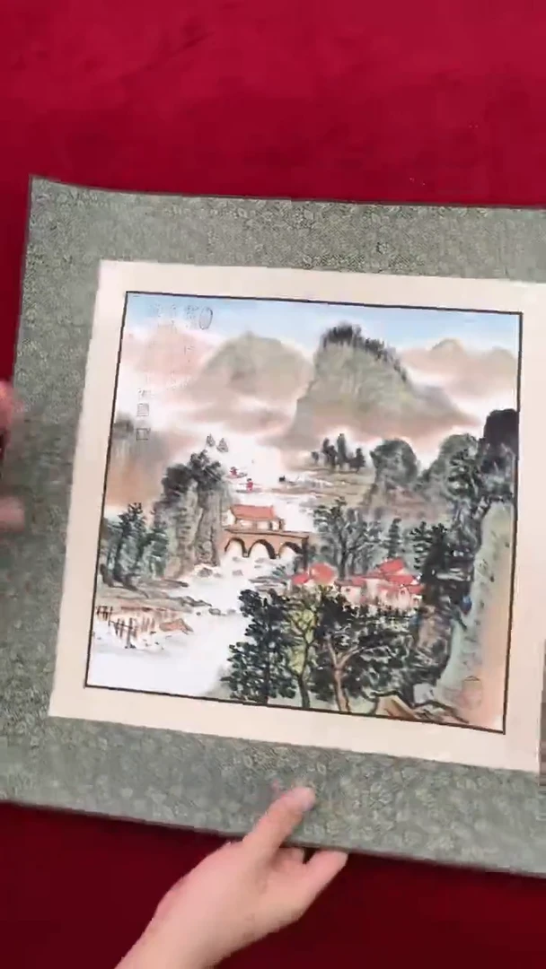 国画梁永琳-1平尺-山水-带小书