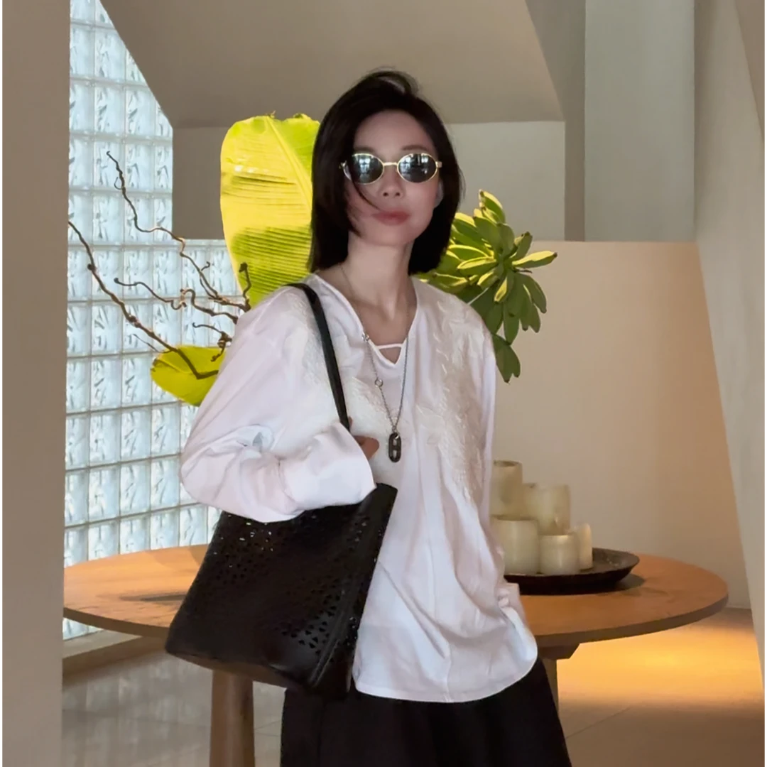 HUMSUN/禾木笙时尚与复古的碰撞·经典不衰椭圆太阳镜T恤 5B425