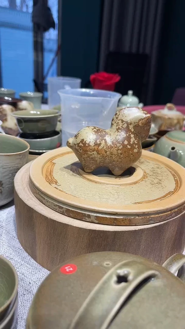 摆件陶希**?原生态原矿天蓝杯子