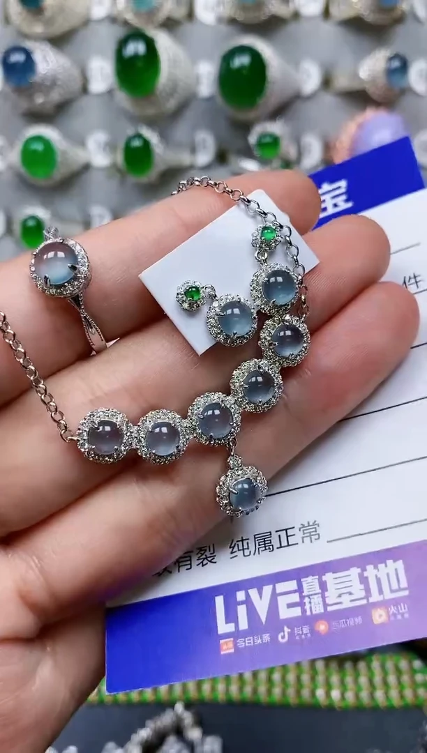 【闪购商品】翡翠颈饰银S925镶嵌0309