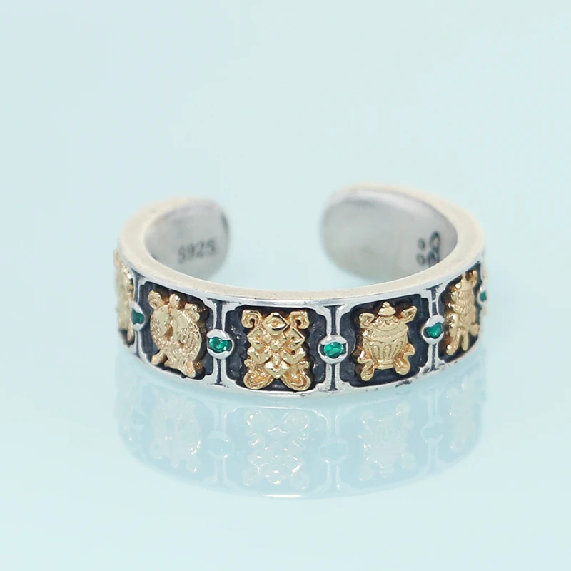 925银戒指 八宝戒指-多样性发其一