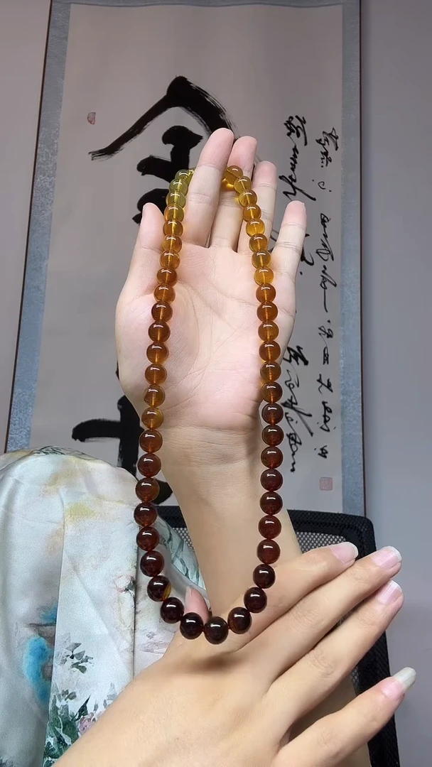 琥珀项链未镶嵌渐变色卡9+