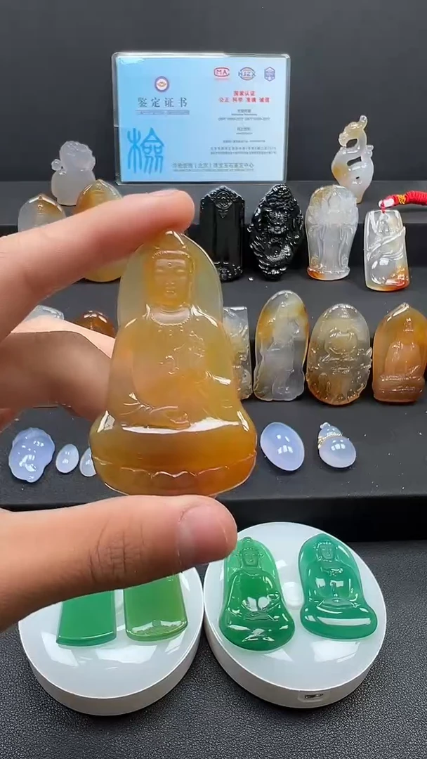 未镶嵌颈饰玛瑙/玉髓天然珠宝 一物一证