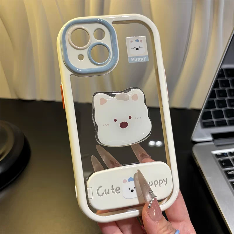 立体西高地贴片适用苹果16pro手机壳iphone15保护套新款华为mate7