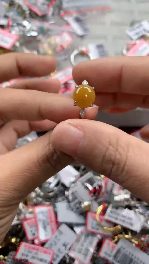 银S925镶嵌戒指翡翠333                9