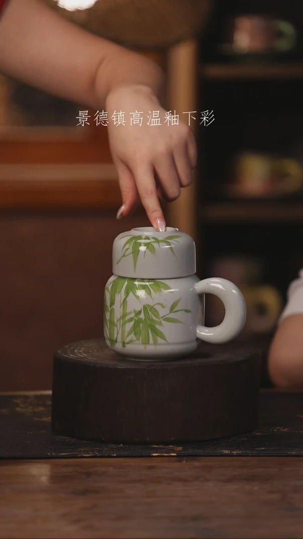 陶瓷景德镇高温釉下手绘陶瓷232