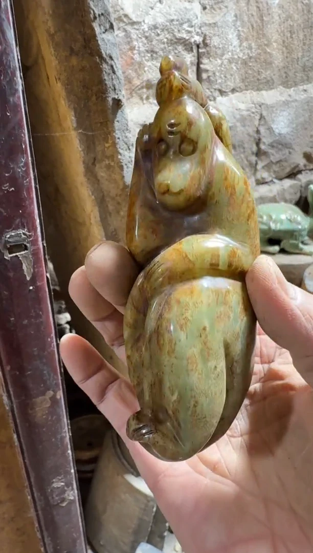 未镶嵌岫岩河磨玉（透闪石质玉）挂件玉器555555