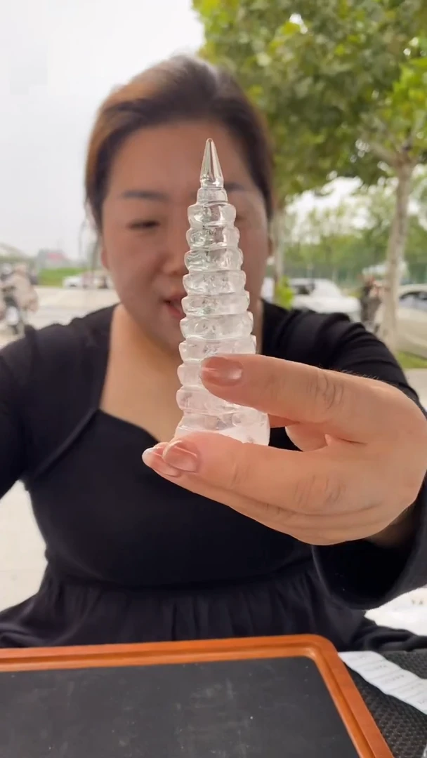 未镶嵌珠宝半成品水晶白水晶文昌塔D283