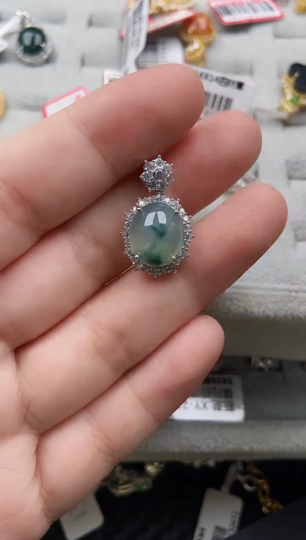 【闪购商品】翡翠戒指银S925镶嵌2222222-8