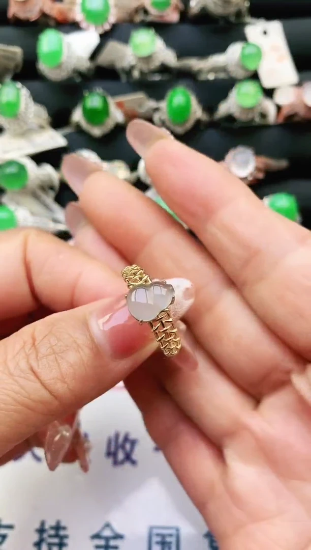 翡翠银S925镶嵌耳饰天然