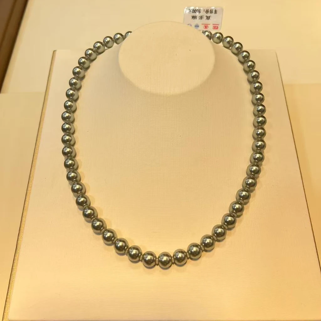 天然深海妈妈气质白色时尚百搭母贝珠项链L-58