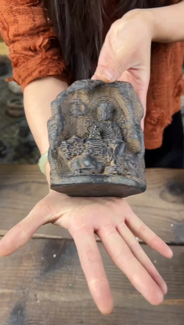 有机玻璃【火山泥】地藏王摆件