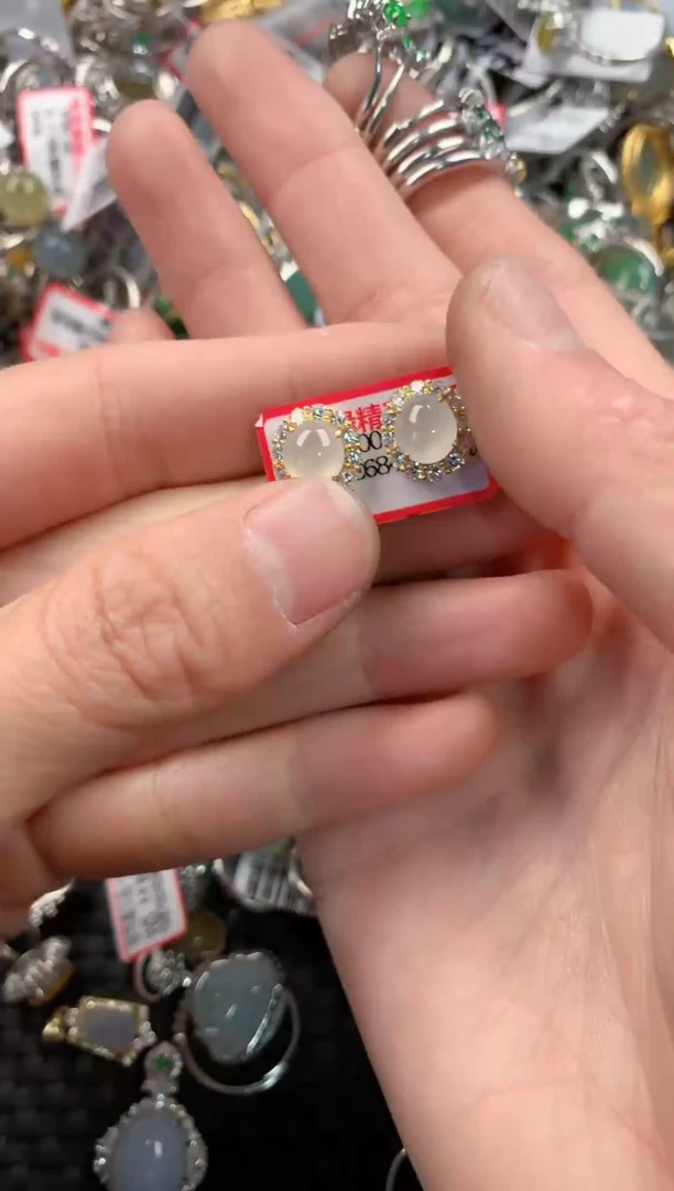 银S925镶嵌戒指翡翠888    8