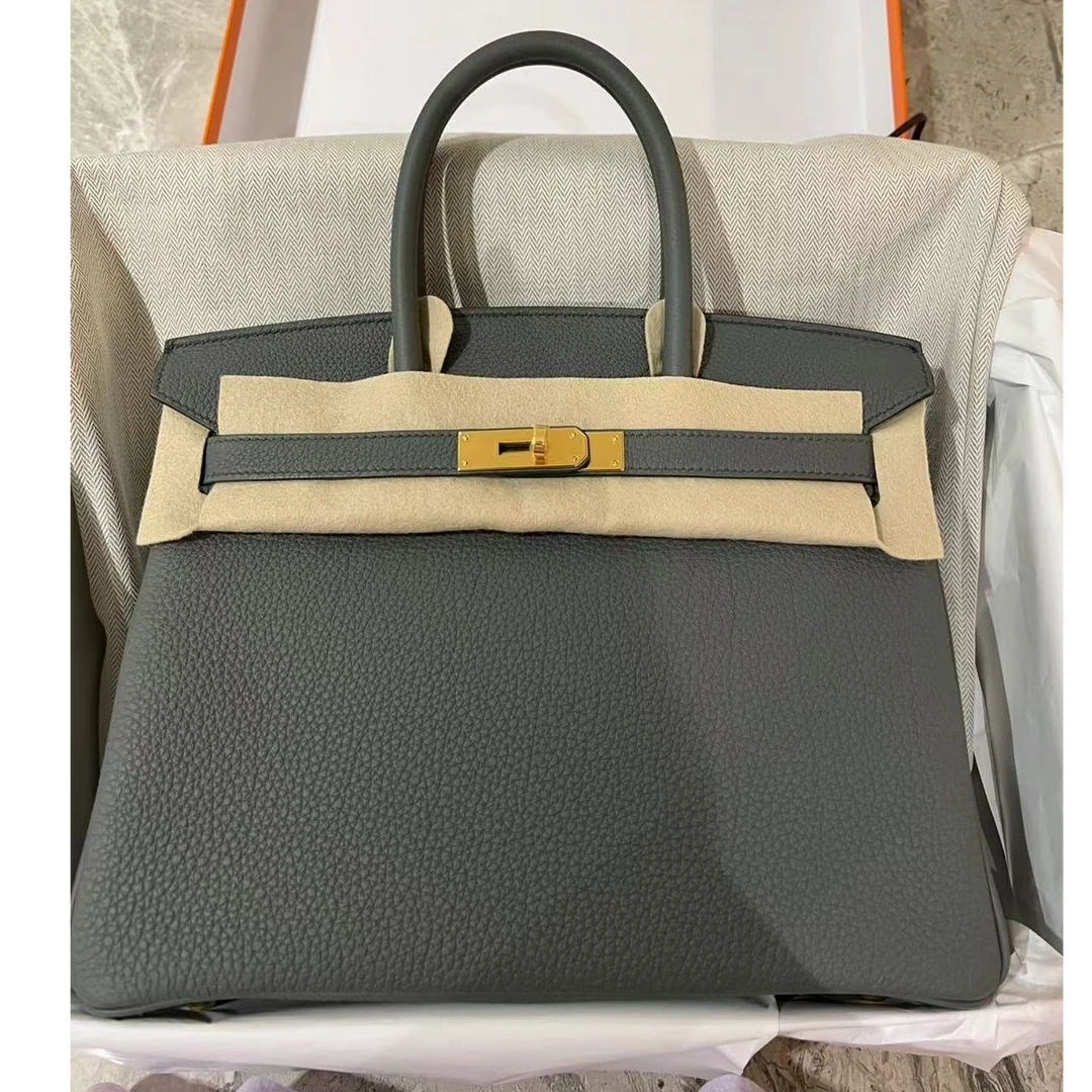 未使用 Hermes/爱马仕 【小池专属】birkin30杏仁绿金扣togo皮K刻