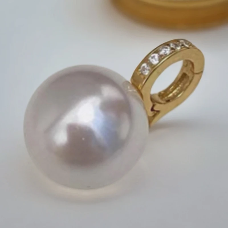 铜合金仿珍珠项链 0107天女14mm大龙珠万能扣可打开项链吊坠