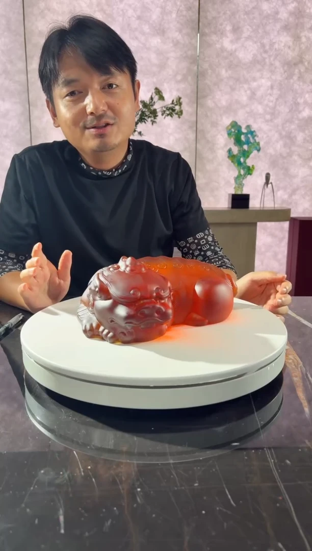 摆件璨石美学蜜蜡卧福貔貅