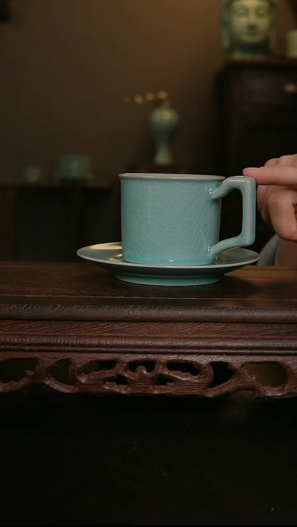 摆件仿古手工咖啡杯