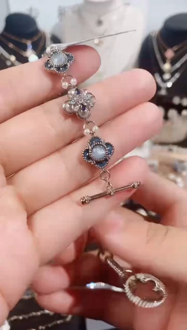 铜合金无925银手链7143